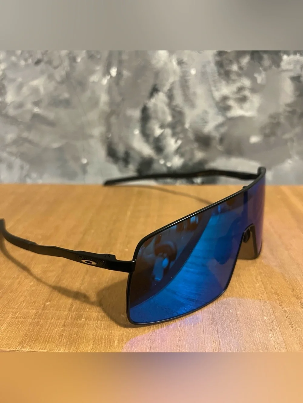 Oakley Blue Mirrored Shield Sunglasses